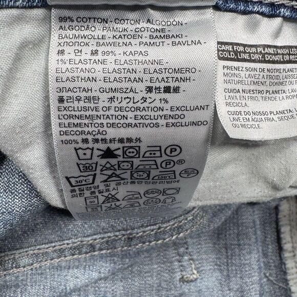 Levis 518 Jeans Juniors 9 Superlow Bootcut Blue Denim Stretch Measures 32 x 30.5 - Picture 5 of 11